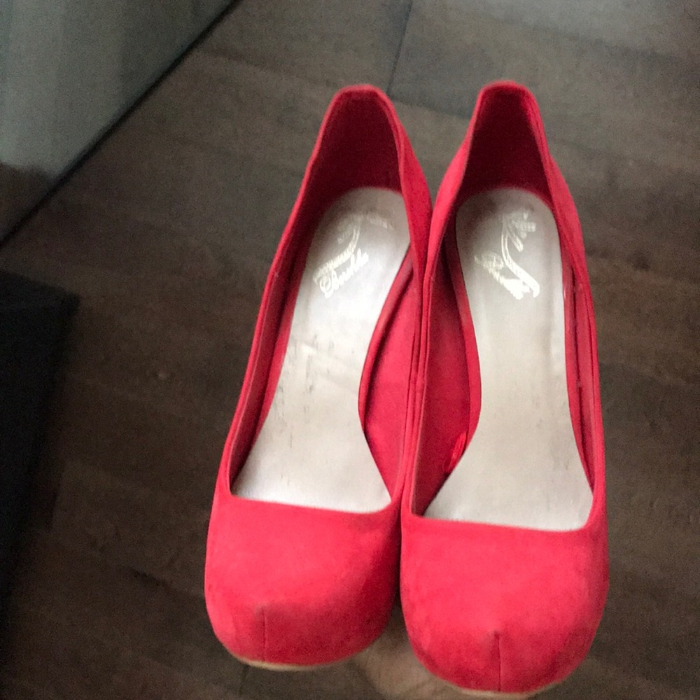 Bershka red heels